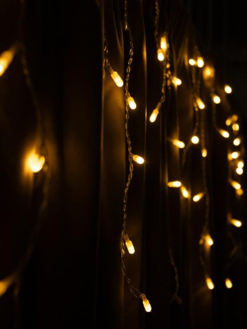 Гирлянда "Бахрома" OIC100LSE-WW-T-I4 100LED тепл. бел. 2х0.56м 20 нитей 24/56/32/48см соединяемая до 20шт уличная SHLights 4690601040510