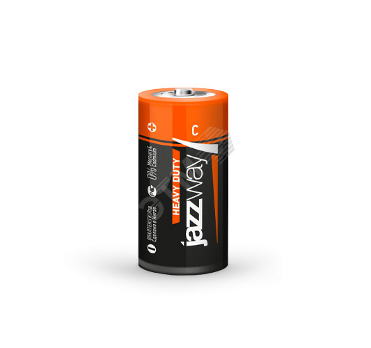 Элемент питания R14 солевой, уп. 2 шт. JAZZway Heavy Duty