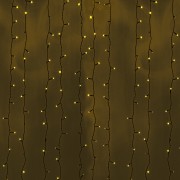 Гирлянда Светодиодный Дождь 2х3м, постоянное свечение, черный провод, 230 В, диоды ЖЁЛТЫЕ