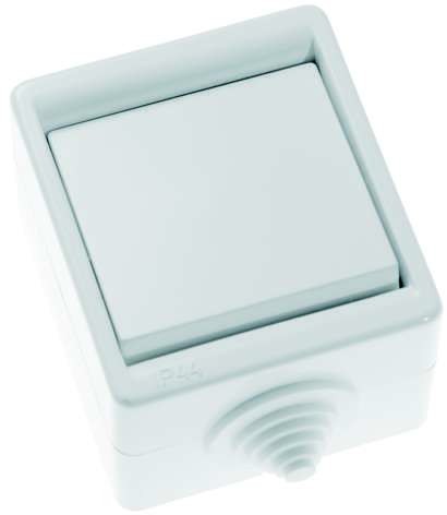 Выключатель 1-кл. ОП 10А IP44 А110-015 бел. Кунцево 5904 Выключатель 1-кл. ОП 10А IP44 А110-015 бел. Кунцево 5904