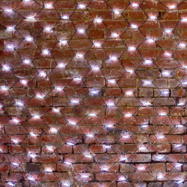 Гирлянда Сеть 2x4м, черный КАУЧУК, 560 LED Белые (шнур питания в комплекте)