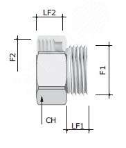 Переходник M32x1.5 наружная резьба/ M40x1.5 внутренняя резьба