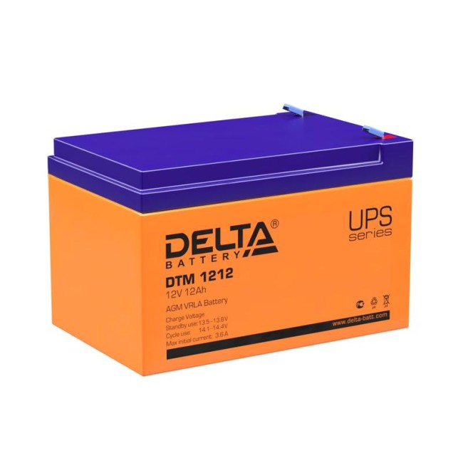 Аккумулятор UPS 12В 12А.ч DTM 1212 Delta 4614010050008 Аккумулятор UPS 12В 12А.ч DTM 1212 Delta 4614010050008