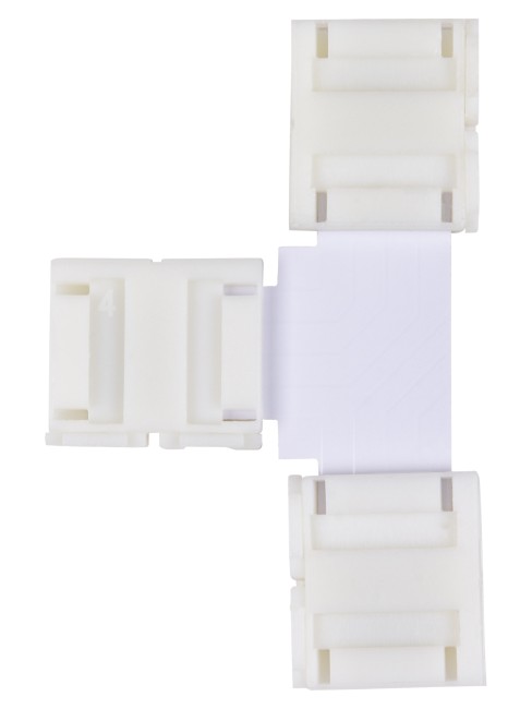 Коннектор для жесткого T-соединения двух светодиодных RGB лент шириной 10 мм, TDM