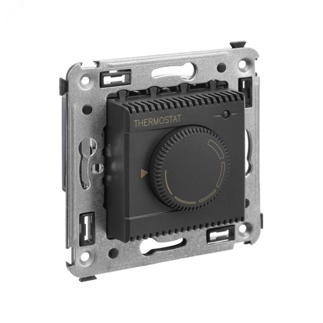 Термостат для теплых полов в стену, ''Avanti'', ''Черный матовый'' Термостат для теплых полов в стену, ''Avanti'', ''Черный матовый''