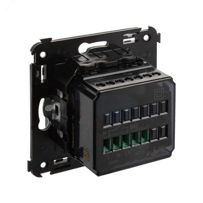 Термостат для теплых полов в стену, ''Avanti'', ''Черный матовый'' Термостат для теплых полов в стену, ''Avanti'', ''Черный матовый''