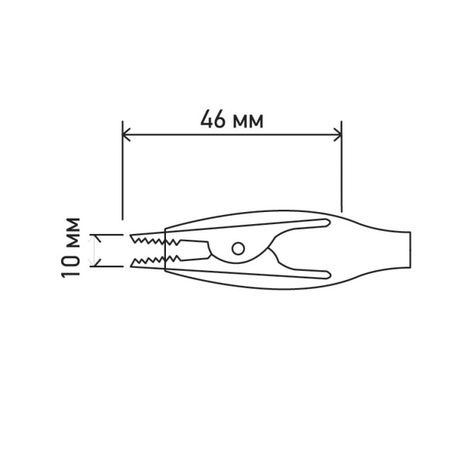 Зажим «крокодил» 5 А 46 мм в изоляторе REXANT Зажим «крокодил» 5 А 46 мм в изоляторе REXANT