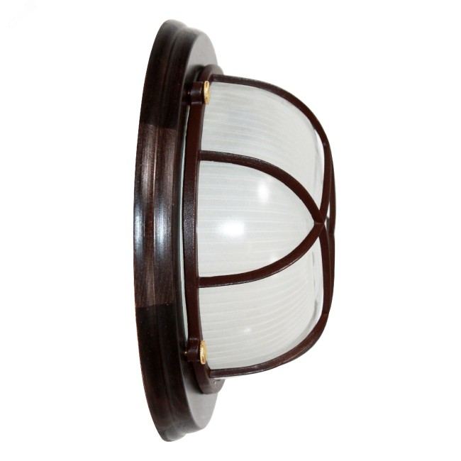 Светильник НПП-03-60-014 IP65 Самарканд 1302 Круг малый матовый / корпус с решеткой дер. венге индивидуальная упаковка Светильник НПП-03-60-014 IP65 Самарканд 1302 Круг малый матовый / корпус с решеткой дер. венге индивидуальная упаковка