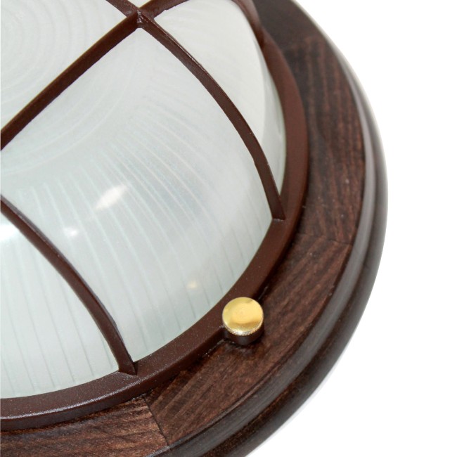 Светильник НПП-03-60-014 IP65 Самарканд 1302 Круг малый матовый / корпус с решеткой дер. венге индивидуальная упаковка Светильник НПП-03-60-014 IP65 Самарканд 1302 Круг малый матовый / корпус с решеткой дер. венге индивидуальная упаковка