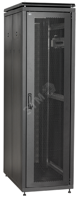 Шкаф сетевой 19дюйм ITK LINEA N 24U 600х600 мм перфорированная передняя дверь черный