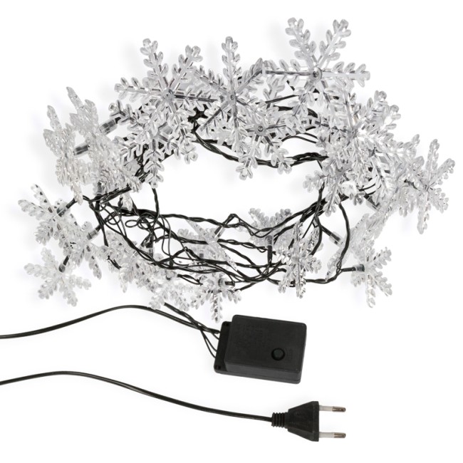 Гирлянда светодиодная Снежинки 30 LED МУЛЬТИКОЛОР 4,4 метра с контроллером Гирлянда светодиодная Снежинки 30 LED МУЛЬТИКОЛОР 4,4 метра с контроллером