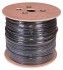 Кабель витая пара U/UTP, CAT 5e, PE, 4PR, 24AWG, OUTDOOR, SOLID, черный, с тросом, 305м, REXANT