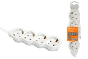 Удлинитель бытовой "Люкс" УЛ04 4 гнезда, 7м, с/з, с з/ш, ПВС 3х1мм2 16А/250В бело-серый TDM Удлинитель бытовой "Люкс" УЛ04 4 гнезда, 7м, с/з, с з/ш, ПВС 3х1мм2 16А/250В бело-серый TDM