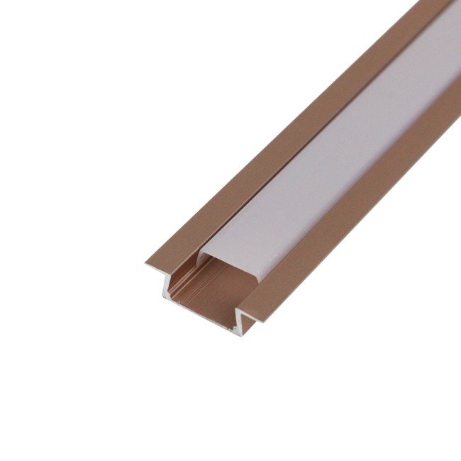 Комплект врезного алюминиевого профиля с рассеивателем, 22х6мм, 1м, розовое золото REXANT Комплект врезного алюминиевого профиля с рассеивателем, 22х6мм, 1м, розовое золото REXANT