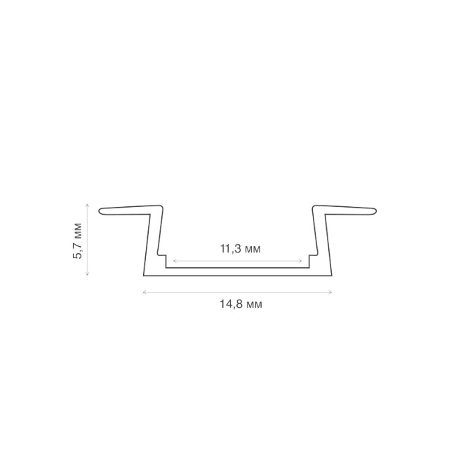 Комплект врезного алюминиевого профиля с рассеивателем, 22х6мм, 1м, розовое золото REXANT Комплект врезного алюминиевого профиля с рассеивателем, 22х6мм, 1м, розовое золото REXANT