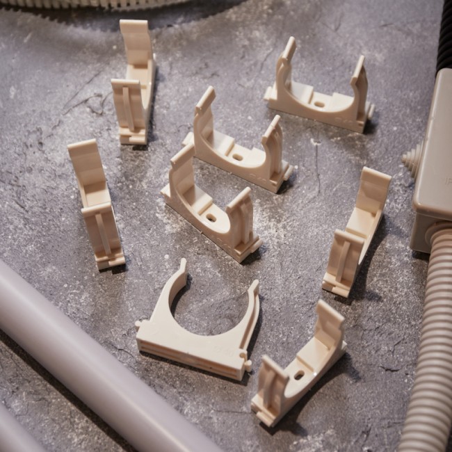 Крепеж-клипса для монтажного пистолета Ø 40 мм, белая (25 шт/уп) REXANT