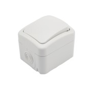 Выключатель одноклавишный Mini OG IP54, о/у, белый KRANZ Выключатель одноклавишный Mini OG IP54, о/у, белый KRANZ