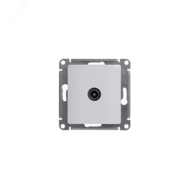 GLOSSA Розетка телевизионная TV одиночная в рамку 1дБ белая GLOSSA Розетка телевизионная TV одиночная в рамку 1дБ белая