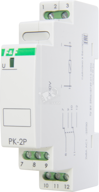 Реле электромагнитное PK-2P 12