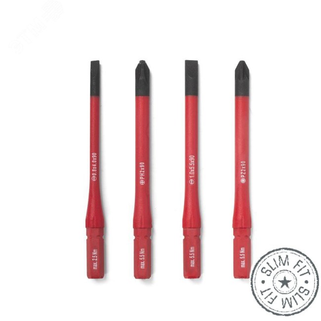 Бита диэлектрическая шлиц 4.0х70 для работ под напряжением до 1000 В