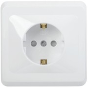 Розетка РСш10-3-ВБ одноместная с заземляющим контактом с защитными шторками 16А ВЕГА белый Розетка РСш10-3-ВБ одноместная с заземляющим контактом с защитными шторками 16А ВЕГА белый