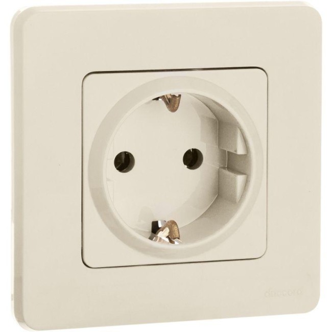 Розетка 1-м СП Inspiria 16А IP20 250В 2P+E немецк. стандарт механизм сл. кость IEK 673721 Розетка 1-м СП Inspiria 16А IP20 250В 2P+E немецк. стандарт механизм сл. кость IEK 673721