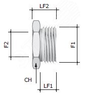 Переходник M50x1.5 наружная резьба/ M32x1.5 внутренняя резьба Переходник M50x1.5 наружная резьба/ M32x1.5 внутренняя резьба