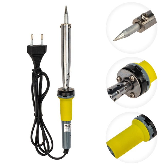 Паяльник долговечное жало, серия МАСТЕР, 80Вт, 230В, блистер REXANT Паяльник долговечное жало, серия МАСТЕР, 80Вт, 230В, блистер REXANT