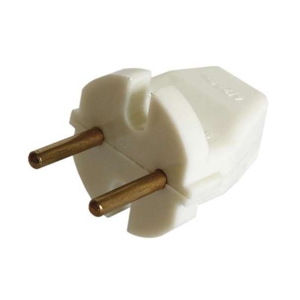 Вилка электрич. без заземл. 6А 250В IP20 бел. без кембр. БЕЛТИЗ В6-004 Вилка электрич. без заземл. 6А 250В IP20 бел. без кембр. БЕЛТИЗ В6-004