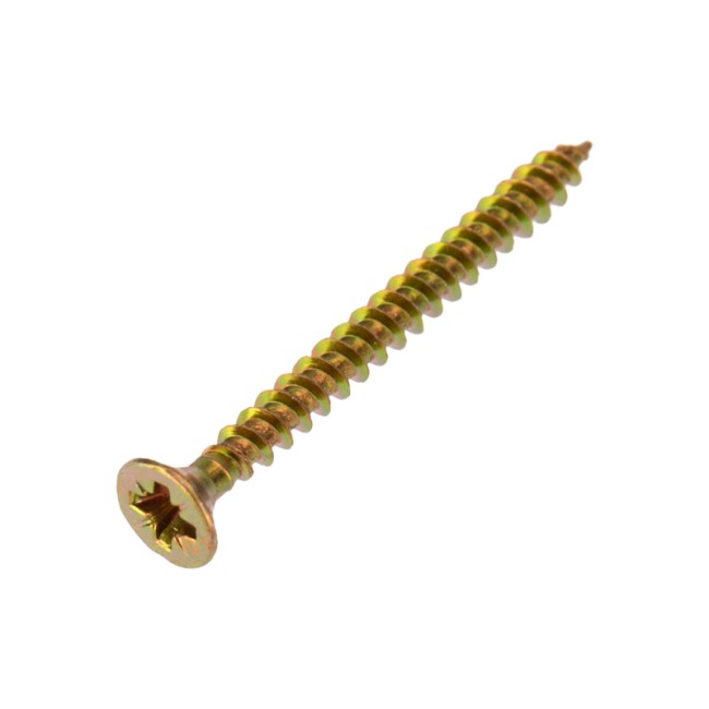 Саморез универсальный KRANZ 3.5х40, желтый цинк, короб (200 шт./уп.)