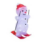 Акриловая светодиодная фигура Снеговик на лыжах 16х20х29 см, 30 светодиодов, батарейки 3хАА (не входят в комплект) NEON-NIGHT Акриловая светодиодная фигура Снеговик на лыжах 16х20х29 см, 30 светодиодов, батарейки 3хАА (не входят в комплект) NEON-NIGHT