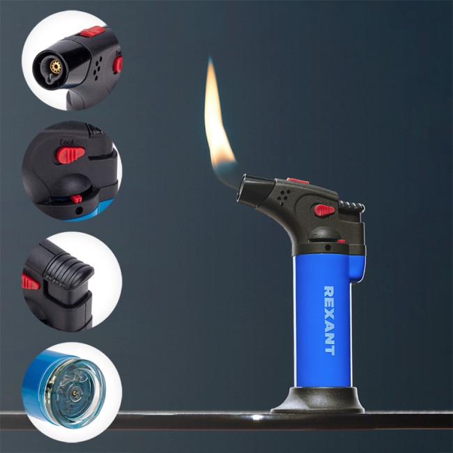 Турбо горелка GT-11, заправляемая, синяя REXANT Турбо горелка GT-11, заправляемая, синяя REXANT