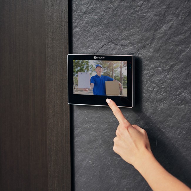 Цветной монитор видеодомофона 7" формата AHD, с сенсорным экраном, детектором движения, функцией фото- и видеозаписи (модель AC-338) Цветной монитор видеодомофона 7" формата AHD, с сенсорным экраном, детектором движения, функцией фото- и видеозаписи (модель AC-338)