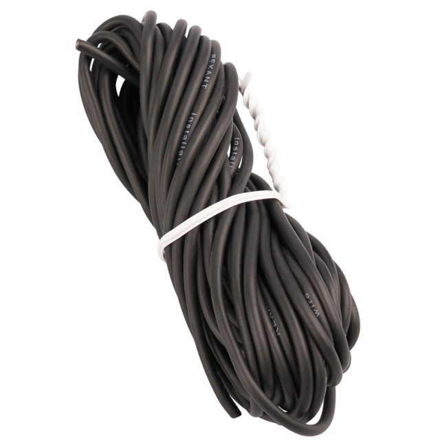 Провод автомобильный ПГВА/ПВАМ REXANT 1х1,50 мм черный, мини-бухта 5 метров