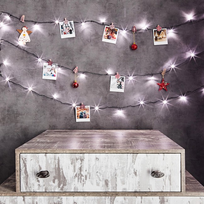 Гирлянда Твинкл Лайт 6 м, темно-зеленый ПВХ, 40 LED, цвет белый Гирлянда Твинкл Лайт 6 м, темно-зеленый ПВХ, 40 LED, цвет белый