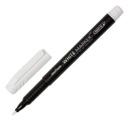 Маркер перманентный пулевидный 1.0мм бел. MunHwa Б0048238