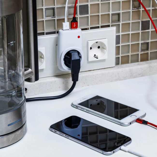 Адаптер питания 220В + 2 USB REXANT RX-17 Адаптер питания 220В + 2 USB REXANT RX-17