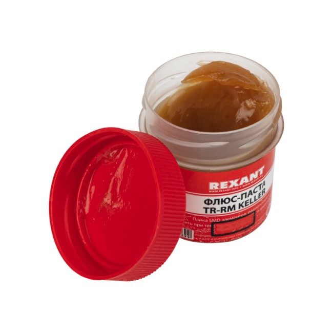 Флюс для пайки, паста TR-RM KELLER, 20мл, банка REXANT Флюс для пайки, паста TR-RM KELLER, 20мл, банка REXANT