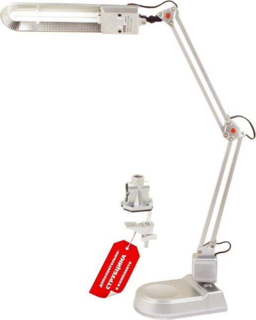 Светильник KD-017A настол. база + струбцина 230В 11Вт КЛЛ 2G7 серебр. Camelion 3278 Светильник KD-017A настол. база + струбцина 230В 11Вт КЛЛ 2G7 серебр. Camelion 3278