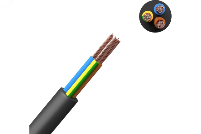 Кабель силовой КГт 3х2.5 (10м) ТРТС