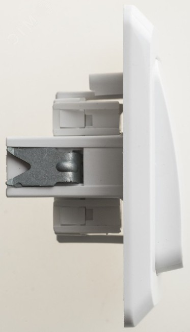 ЭТЮД Переключатель одноклавишный скрытый белый сх.6