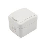 Розетка одноместная Mini OG IP54, с заземлением, о/у, белая KRANZ Розетка одноместная Mini OG IP54, с заземлением, о/у, белая KRANZ