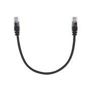 Патч-корд U/UTP, CAT 5e, RJ45-RJ45, 26AWG, LSZH, черный, 0,3м  REXANT