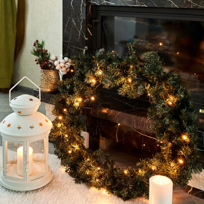 Гирлянда Твинкл Лайт 6 м, темно-зеленый ПВХ, 40 LED, цвет ТЕПЛЫЙ БЕЛЫЙ Гирлянда Твинкл Лайт 6 м, темно-зеленый ПВХ, 40 LED, цвет ТЕПЛЫЙ БЕЛЫЙ