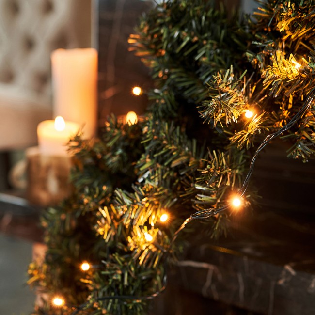 Гирлянда Твинкл Лайт 6 м, темно-зеленый ПВХ, 40 LED, цвет ТЕПЛЫЙ БЕЛЫЙ Гирлянда Твинкл Лайт 6 м, темно-зеленый ПВХ, 40 LED, цвет ТЕПЛЫЙ БЕЛЫЙ