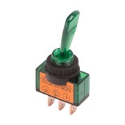 Тумблер 12V 20А (3c) ON-OFF однополюсный с зеленой подсветкой (ASW-13D) REXANT Тумблер 12V 20А (3c) ON-OFF однополюсный с зеленой подсветкой (ASW-13D) REXANT