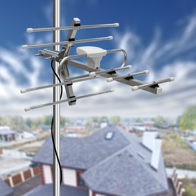 ТВ антенна наружная «Активная» для цифрового ТВ DVB-T2, RX-411 REXANT ТВ антенна наружная «Активная» для цифрового ТВ DVB-T2, RX-411 REXANT