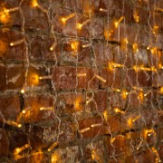 Гирлянда Светодиодный Дождь 2x0,8м, прозрачный провод, 230 В, диоды Желтые (шнур питания в комплекте)