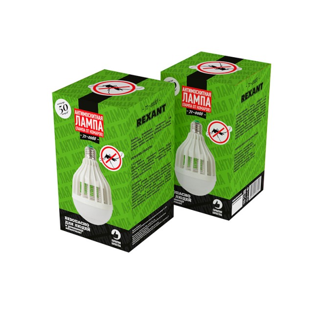 Антимоскитная лампа S 20м², 10Вт/E27 REXANT Антимоскитная лампа S 20м², 10Вт/E27 REXANT