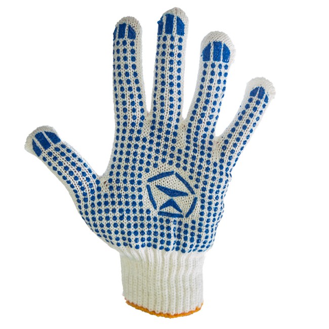 Перчатки х/б стандарт с ПВХ 10 класс вязки, 5 нитей, черные, M Перчатки х/б стандарт с ПВХ 10 класс вязки, 5 нитей, черные, M